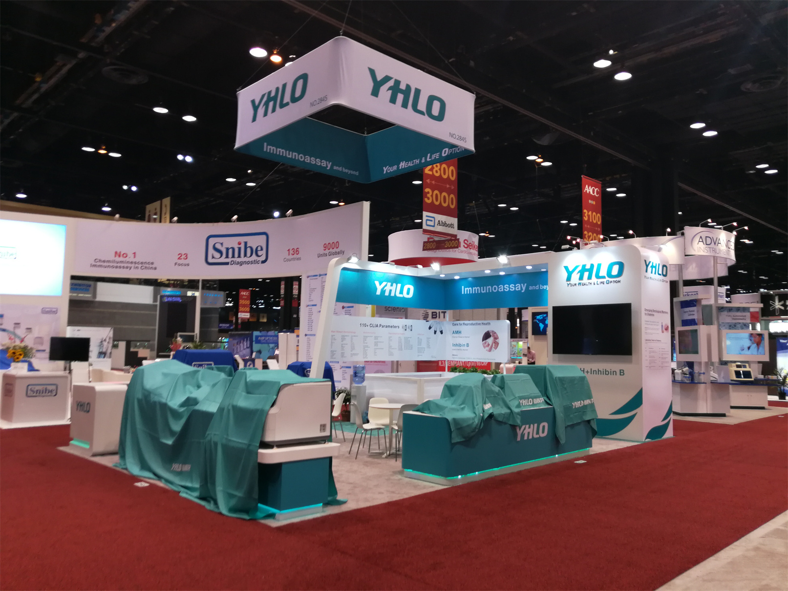 YHLO 20′ x 40′ AACC American Association for Clinical Chemistry Custom Trade Show Exhibits