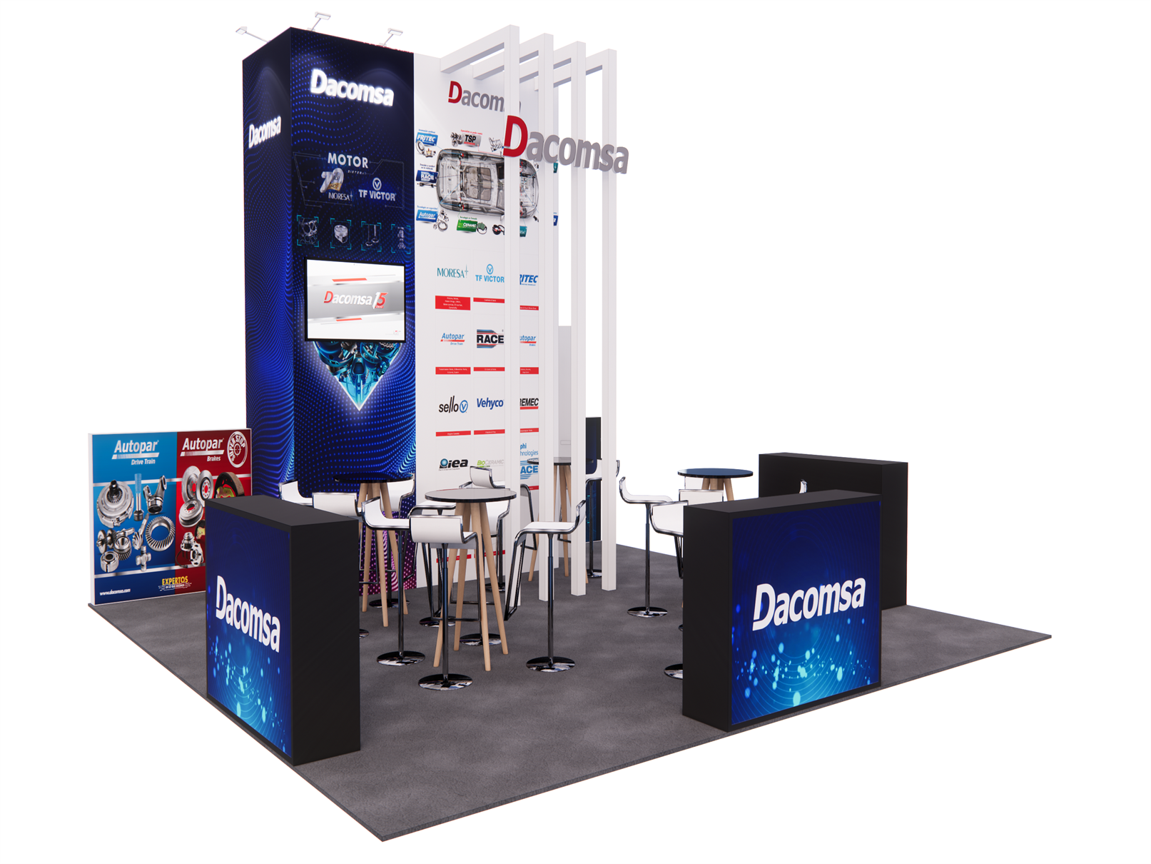 Dacomsa 20′ x 20′ SEMA Show Booth Design