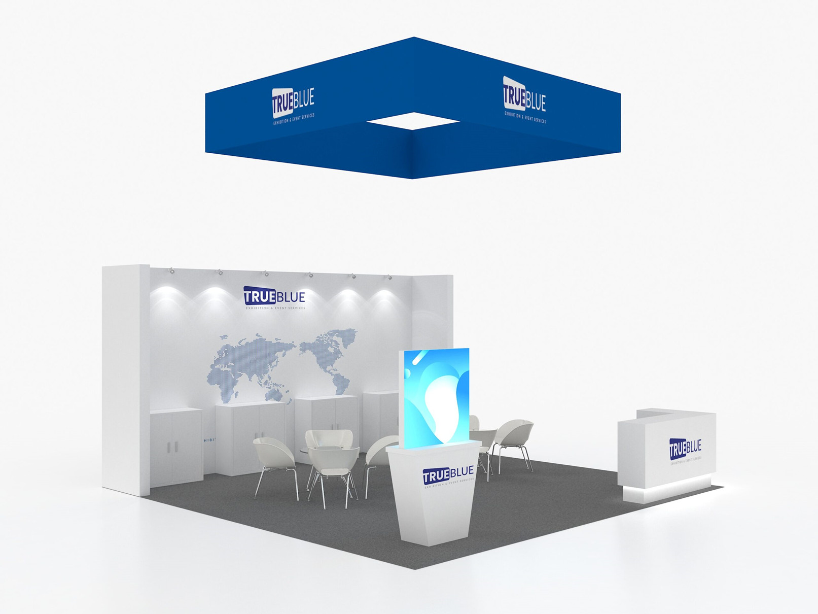 E3 20′ x 20′ Custom Trade Show Booth Design