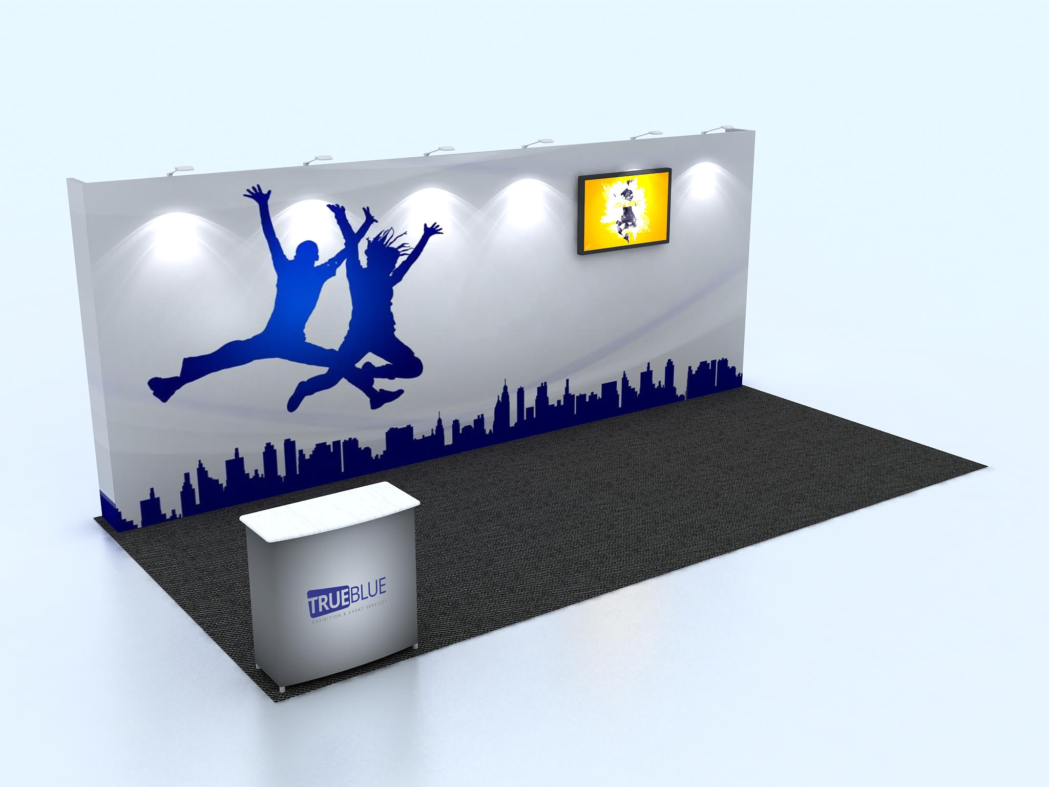 R1 10′ x 20′ Custom Trade Show Booth Design