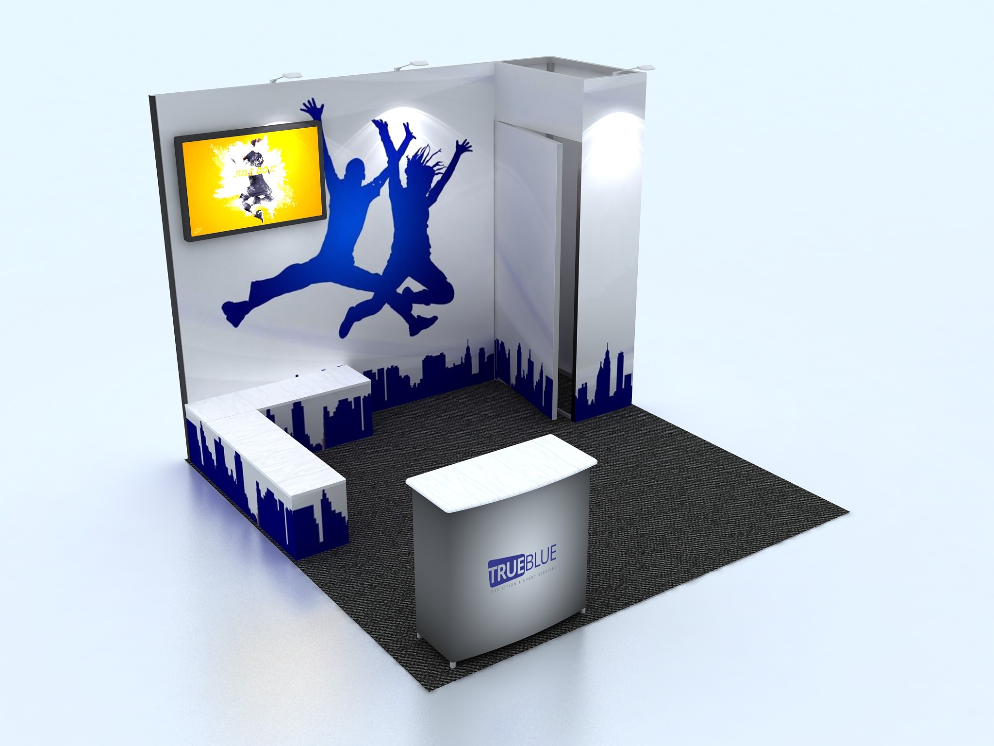 T3 10′ x 10′ Custom Trade Show Booth Design