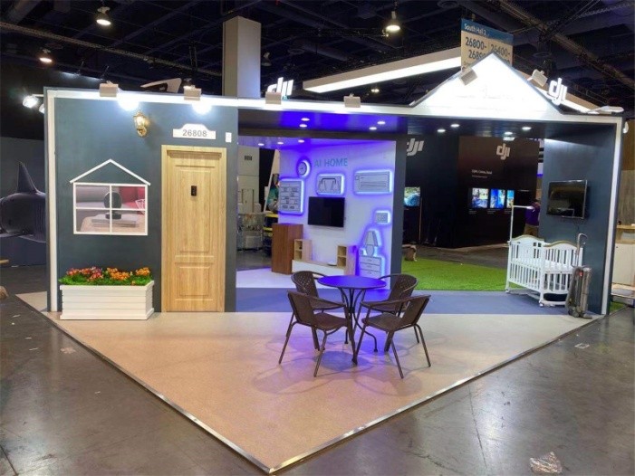 Small cafe in booth for a trade show or exhibition
