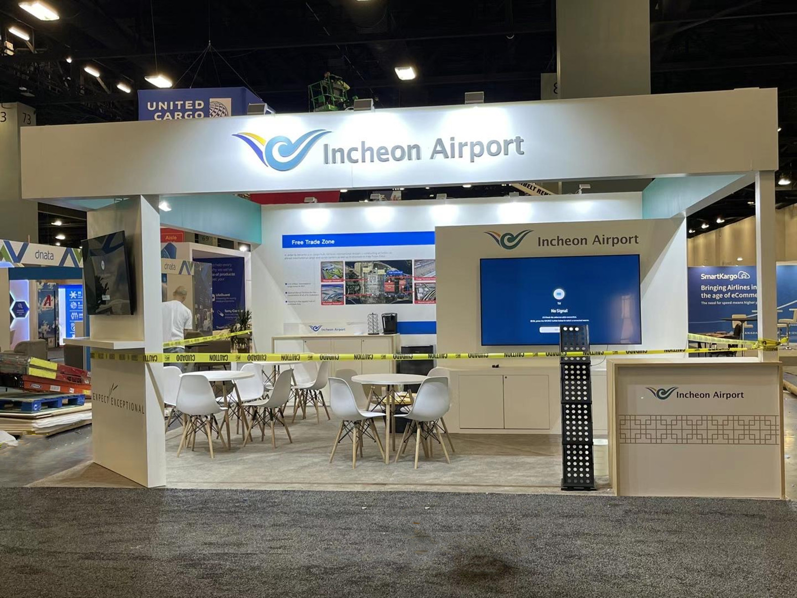 Incheon Airport 20′ x 20′ TIACA Air Cargo Forum Miami Custom Rental Booth