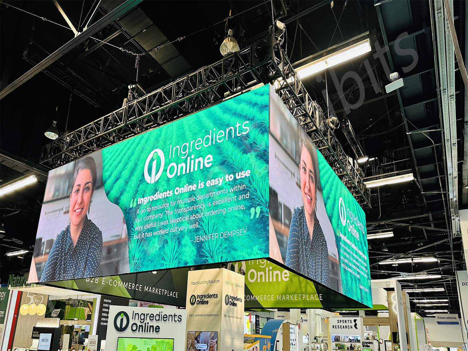 Ingredient Online Natural Product Expo West Trade Show Hanging LED Video Wall Rental