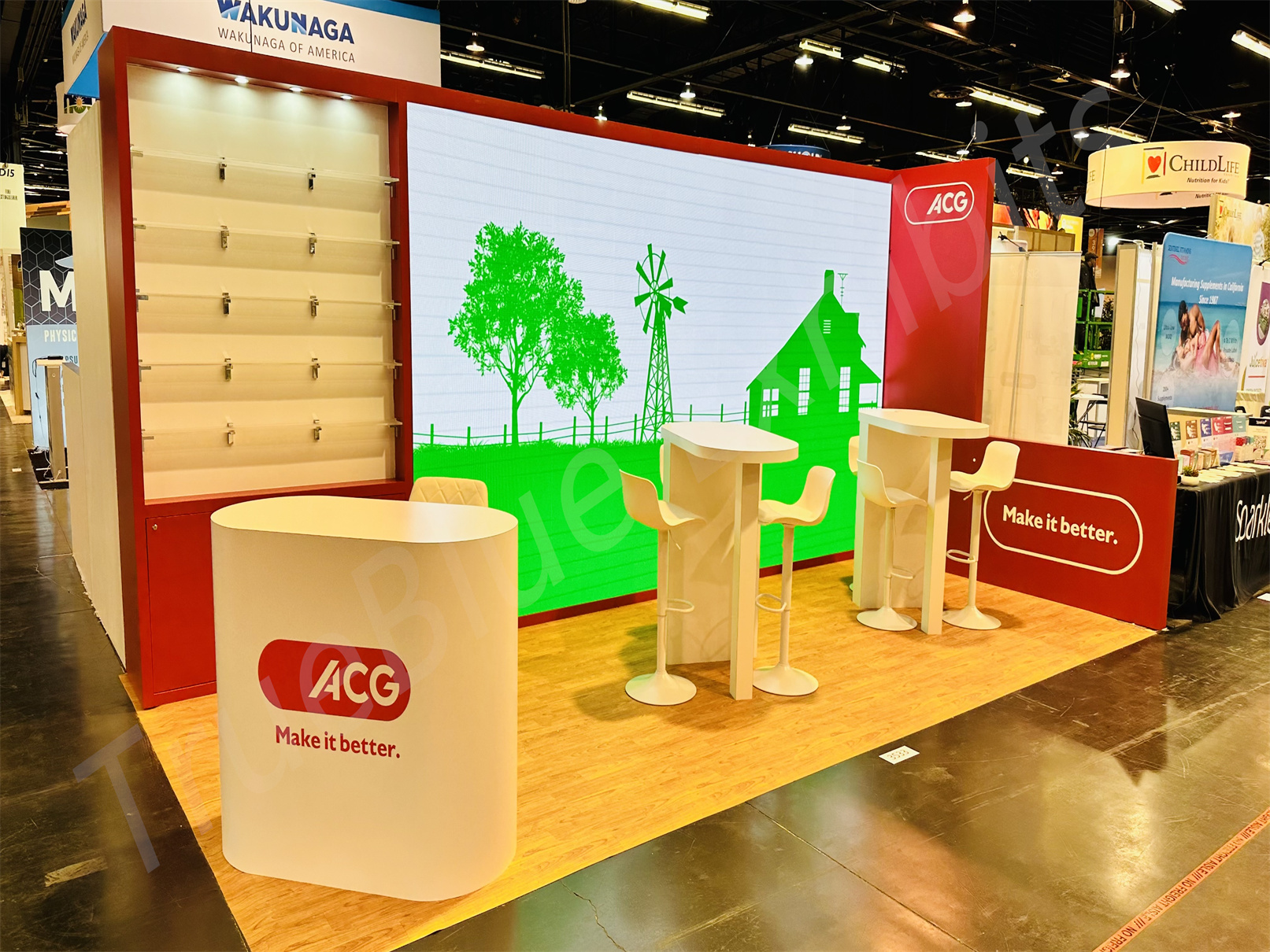 ACG Natural Product Expo West LED Video Wall Booth Rental